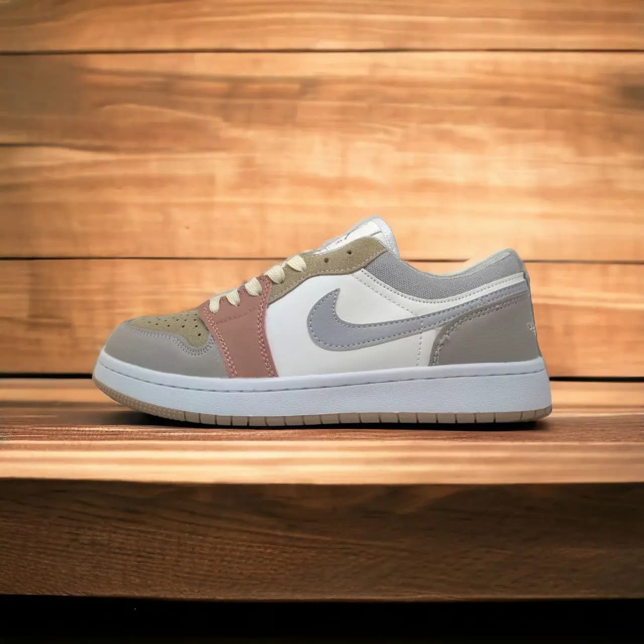 Air Jordan 1 || Colour – Grey & Desert Coral || Low Neck || Grade – OEM