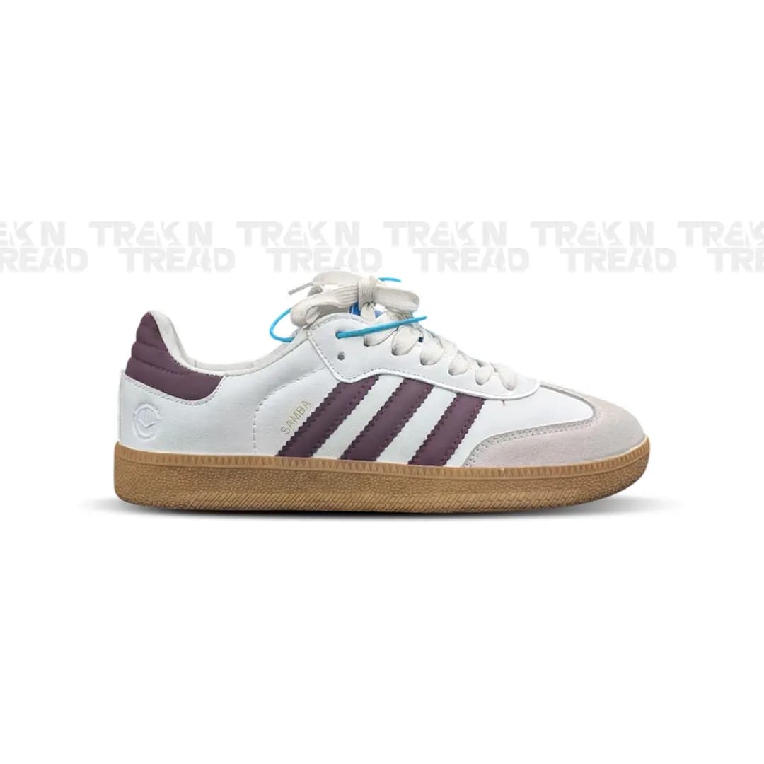 Adidas Samba || Color - White & maroon || Low Neck || Grade - OEM